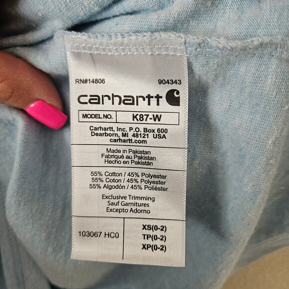 Carhartt Women's Loose Fit Heavyweight Short-Sleeve Pocket T-Shirt XS (0-2) - Picture 4 of 4